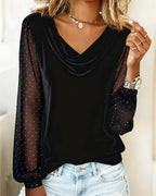 Lucía - Blusa con elegante drapeado