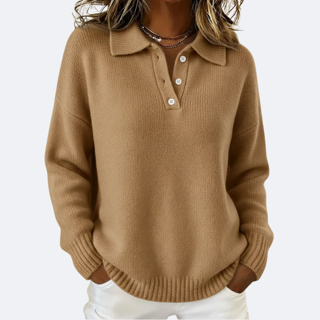 Olga - Jersey suave con cuello polo