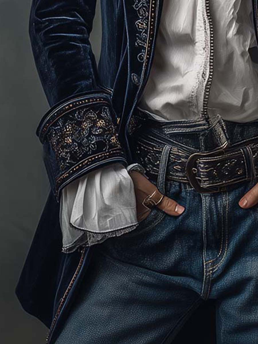 Marta - Chaqueta de terciopelo con bordados elegantes