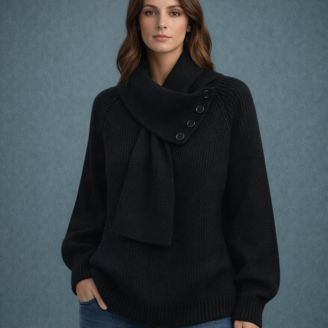 Emilia - Jersey elegante con cuello chal