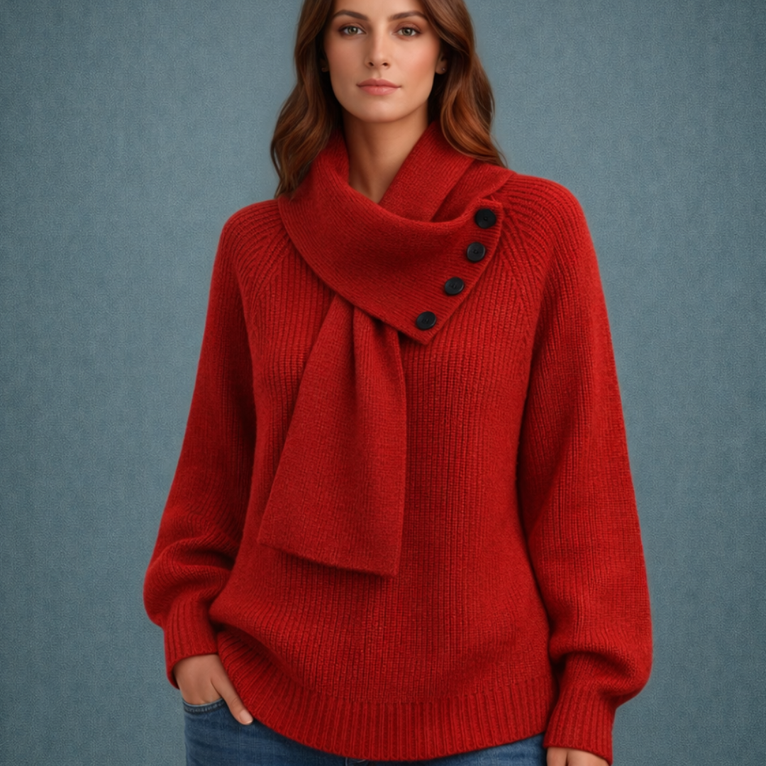 Emilia - Jersey elegante con cuello chal