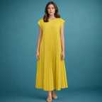 Leire - Elegante vestido plisado sin mangas