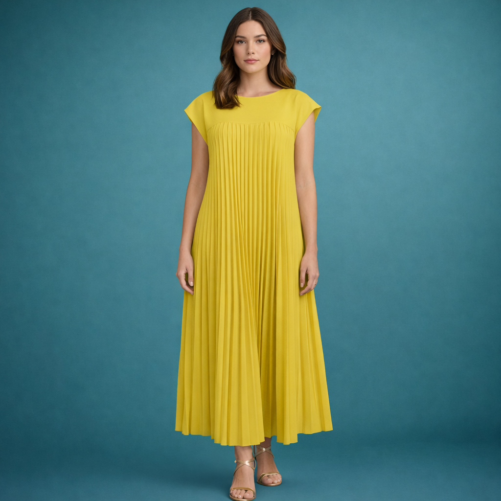 Leire - Elegante vestido plisado sin mangas