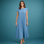 Leire - Elegante vestido plisado sin mangas