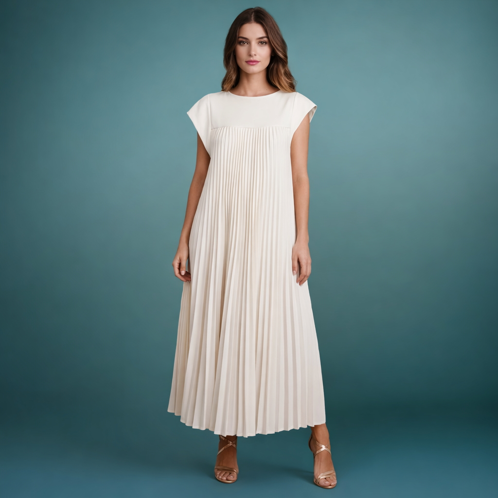 Leire - Elegante vestido plisado sin mangas