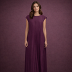 Leire - Elegante vestido plisado sin mangas