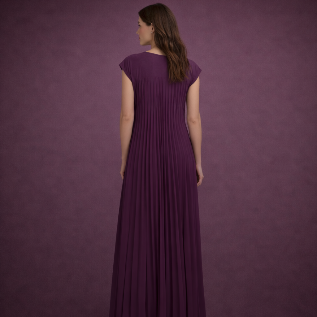 Leire - Elegante vestido plisado sin mangas