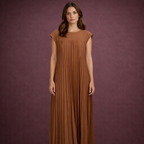 Leire - Elegante vestido plisado sin mangas