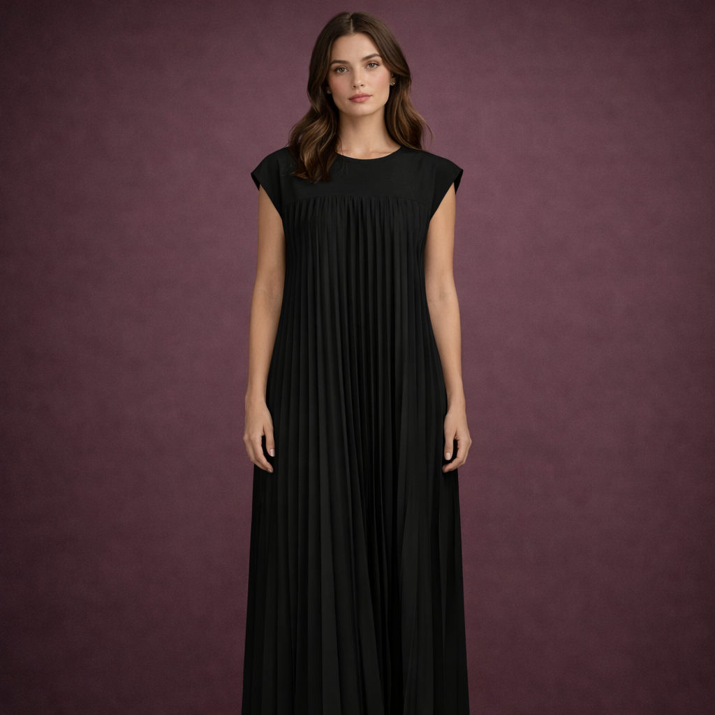 Leire - Elegante vestido plisado sin mangas