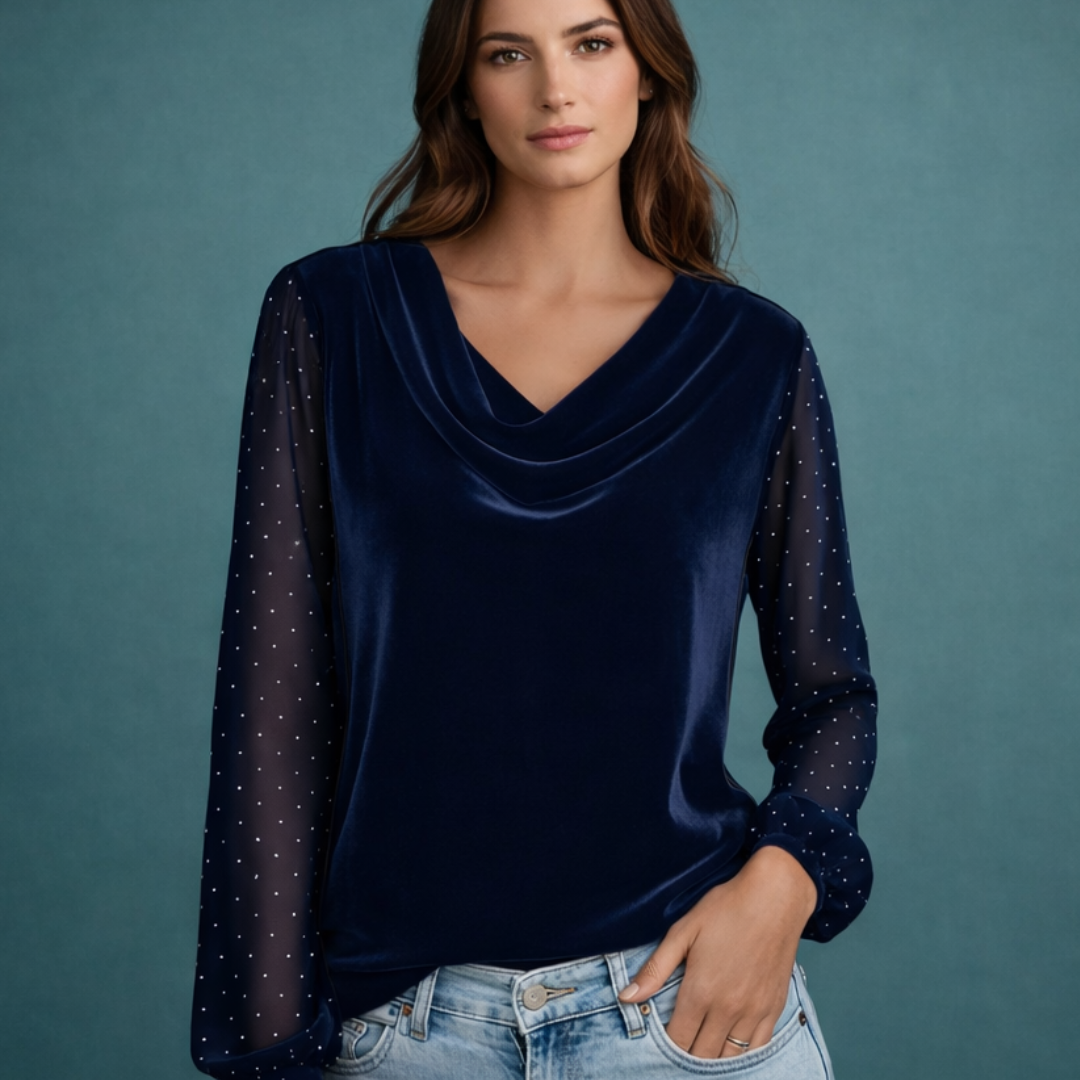 Lucía - Blusa con elegante drapeado