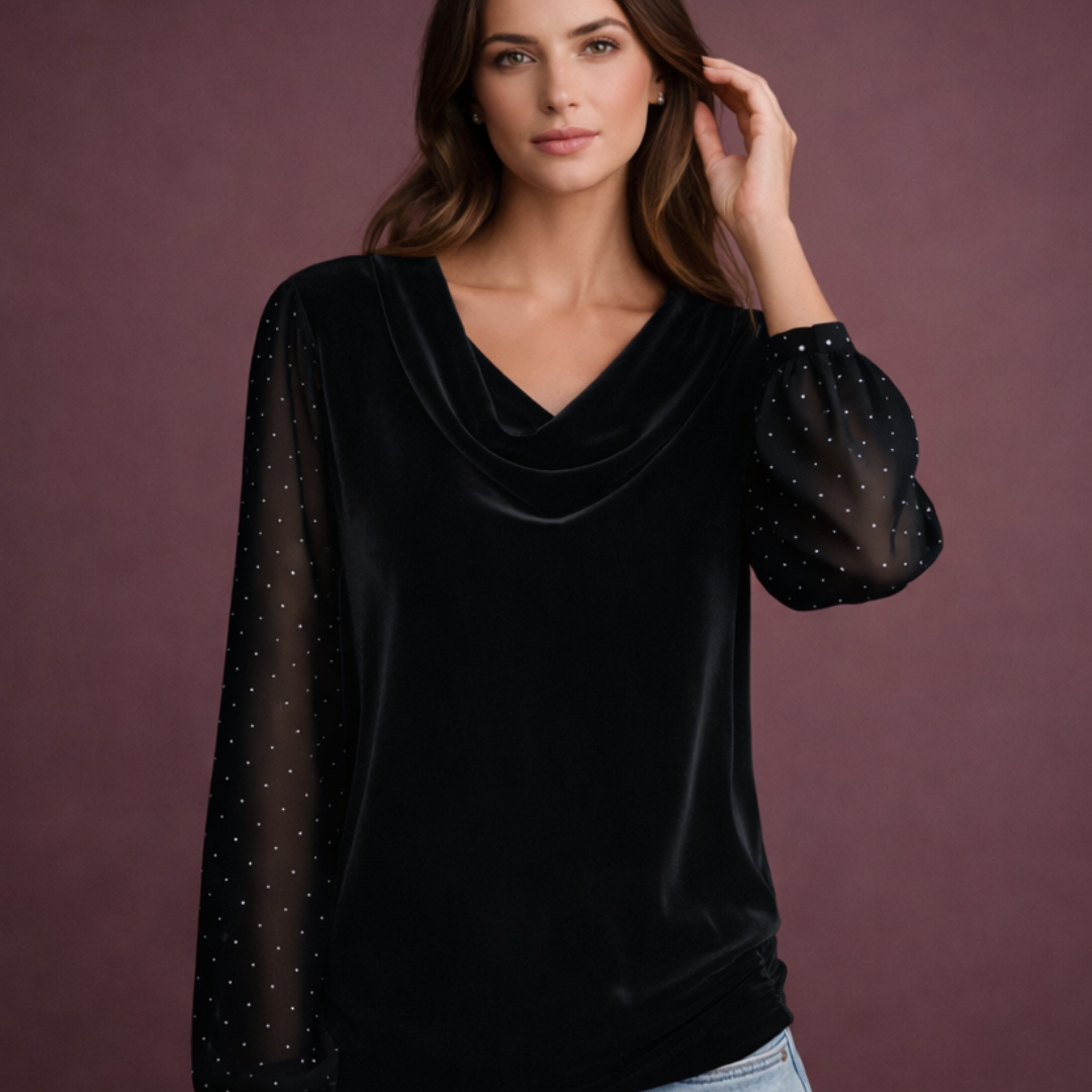 Lucía - Blusa con elegante drapeado