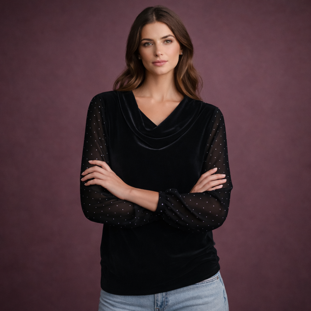 Lucía - Blusa con elegante drapeado