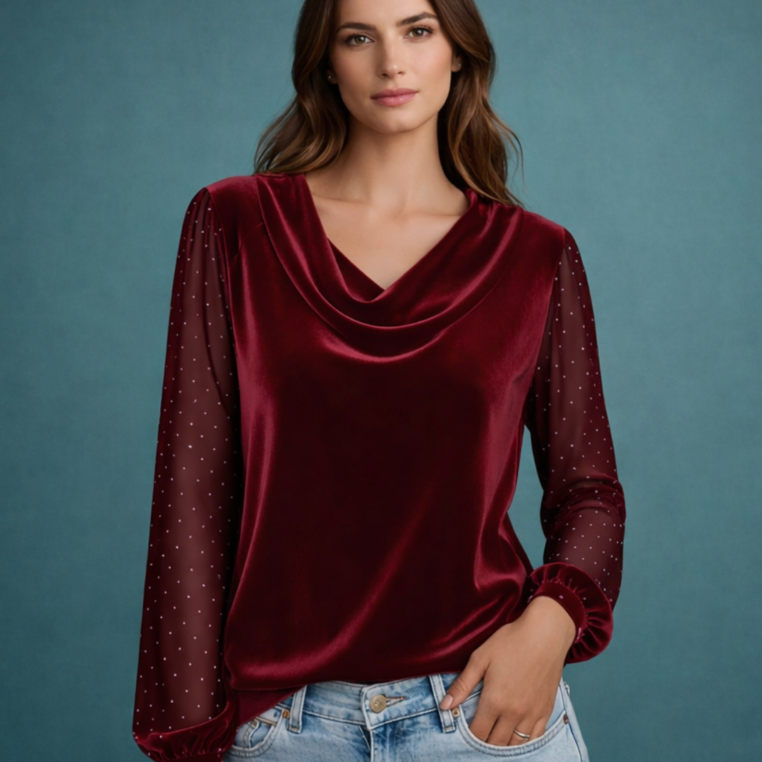 Lucía - Blusa con elegante drapeado