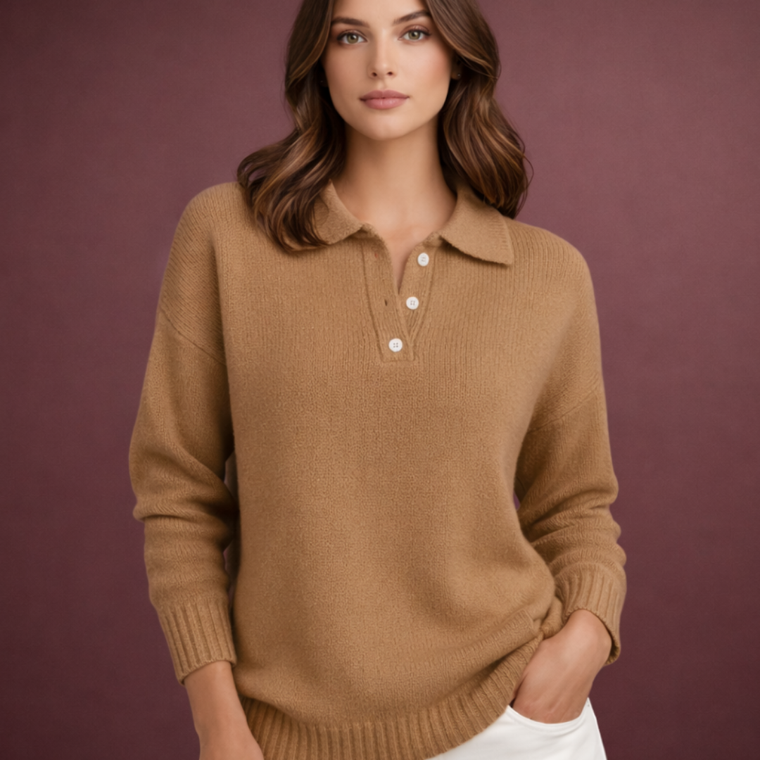 Olga - Jersey suave con cuello polo