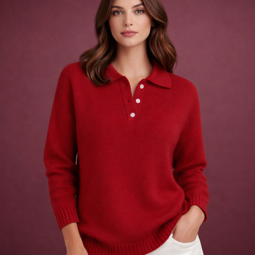 Olga - Jersey suave con cuello polo