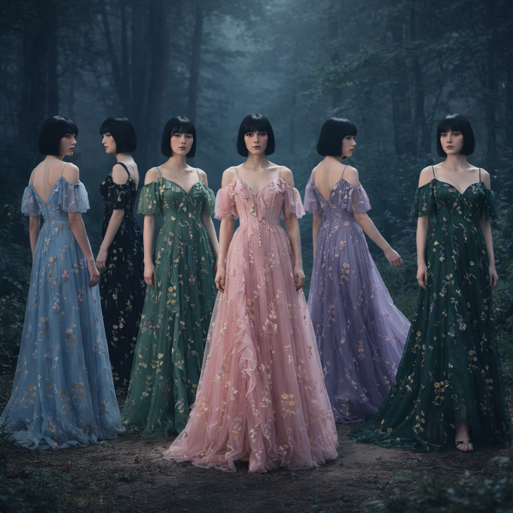 Laura - Vestido de malla bordada floral