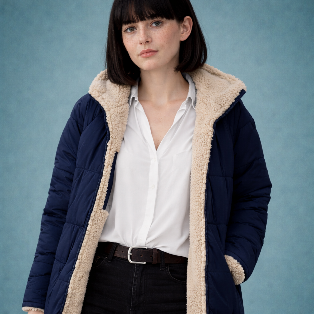 Tania - Abrigo reversible de diseño moderno y calidez envolvente