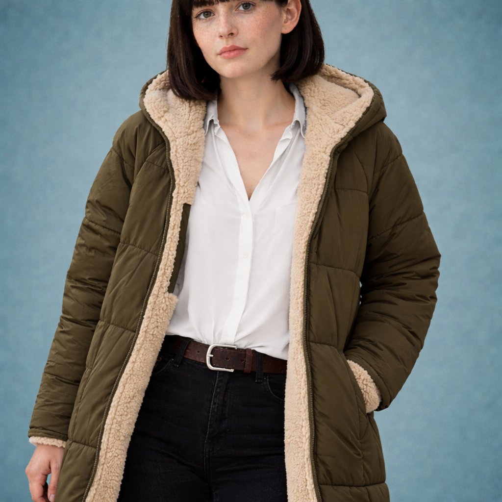 Tania - Abrigo reversible de diseño moderno y calidez envolvente