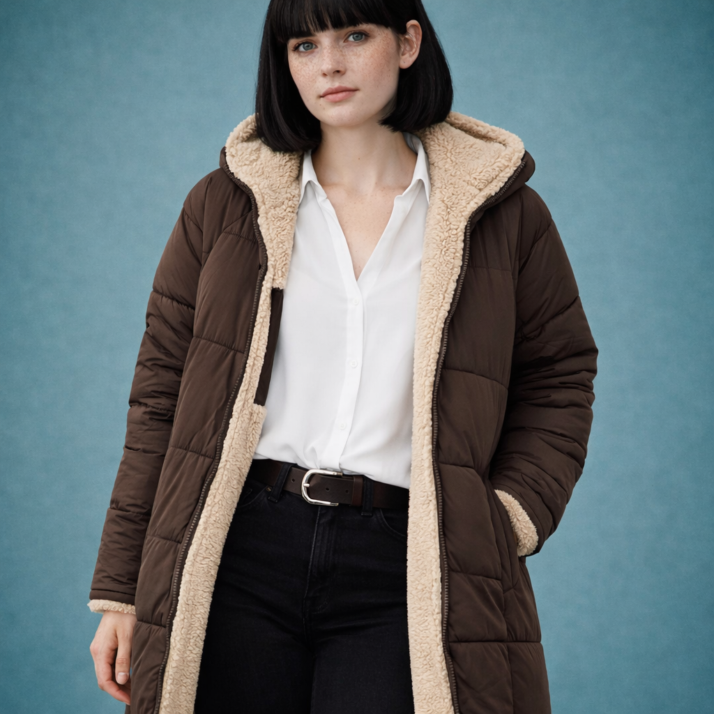 Tania - Abrigo reversible de diseño moderno y calidez envolvente