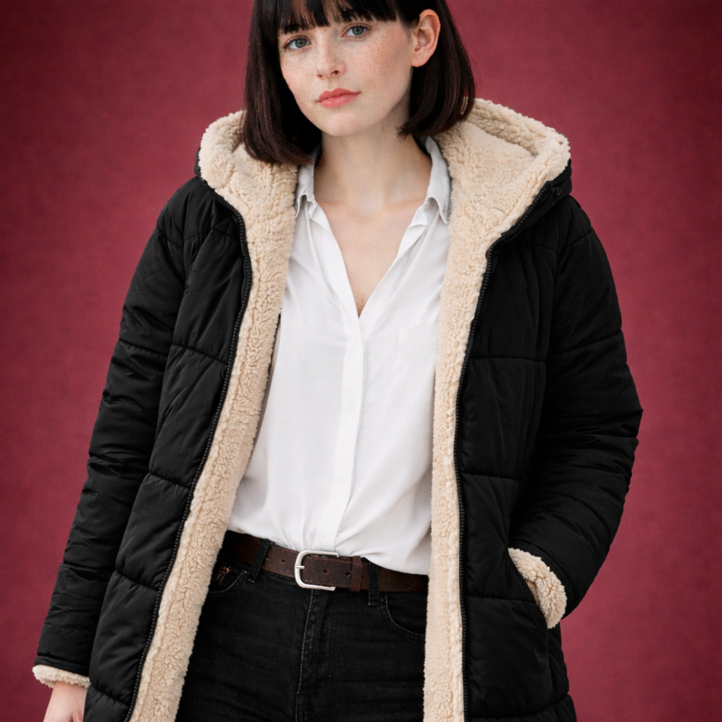 Tania - Abrigo reversible de diseño moderno y calidez envolvente