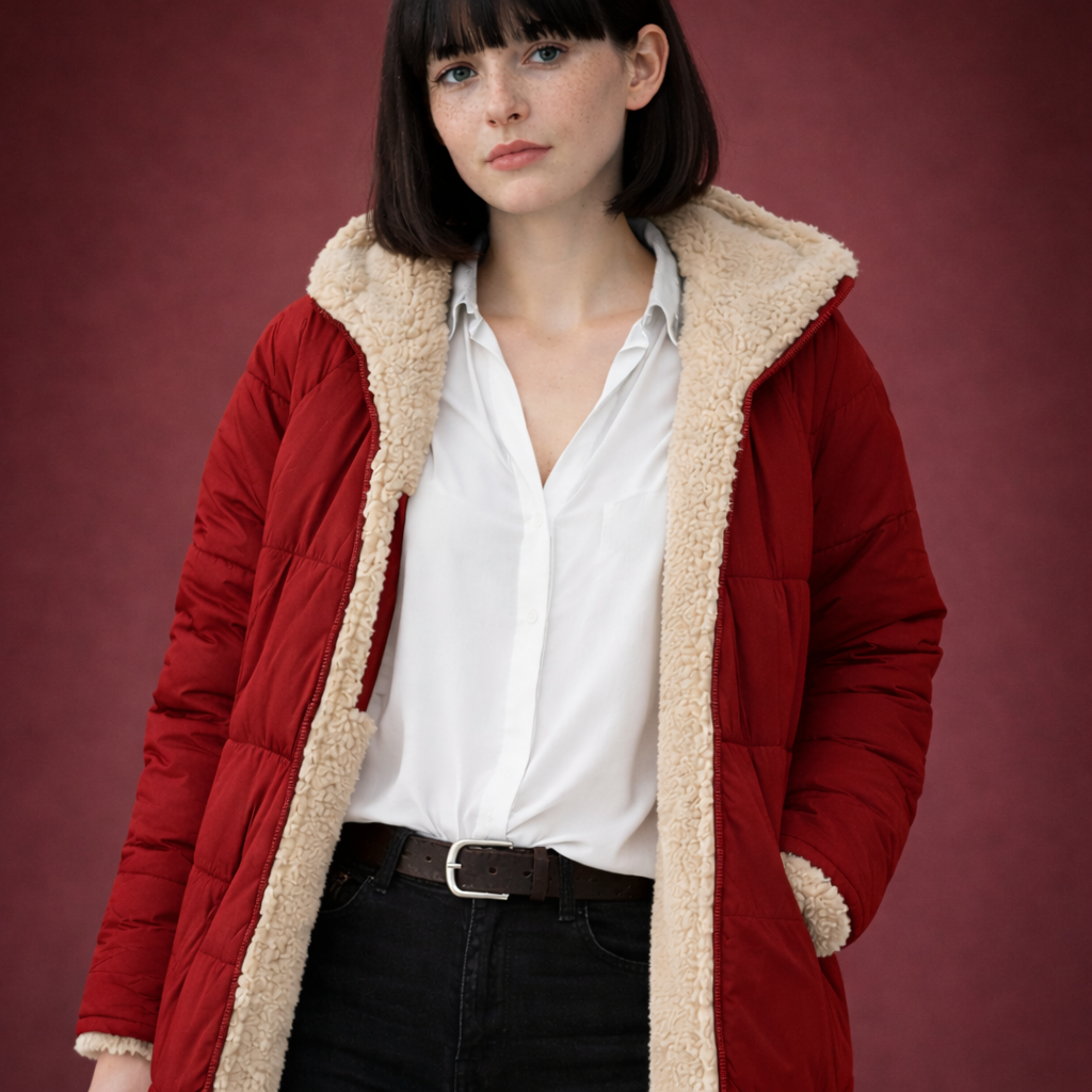 Tania - Abrigo reversible de diseño moderno y calidez envolvente