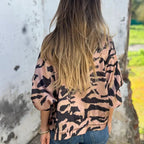 Lourdes - Chaqueta bomber con estampado de cebra