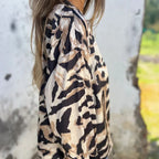 Lourdes - Chaqueta bomber con estampado de cebra
